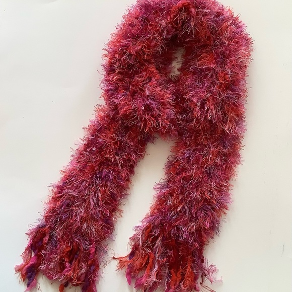 Peace of Cake fuzzy bright scarf NWT - Picture 2 of 5
